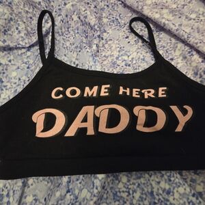 Black and Pink Women's Crop Top